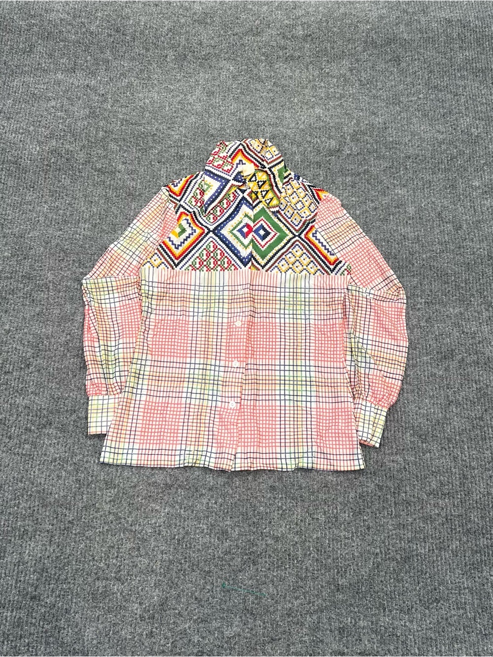 Vintage 70s Geometric Button Up Shirt